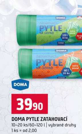DOMA PYTLE ZATAHOVACÍ 10-20 ks 60-120 vybrané druhy 