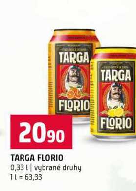 TARGA FLORIO 0,33l vybrané druhy