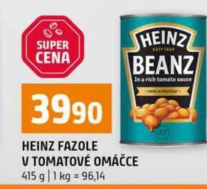HEINZ FAZOLE V TOMATOVÉ OMÁČCE 415 g