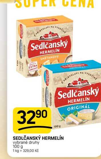 SEDLČANSKÝ HERMELÍN vybrané druhy 100 g