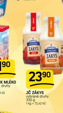 JČ ZÁKYS vybrané druhy 330 g