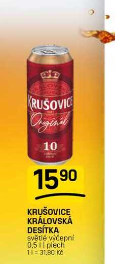 KRUŠOVICE KRÁLOVSKÁ DESÍTKA světlé výčepní 0,5l