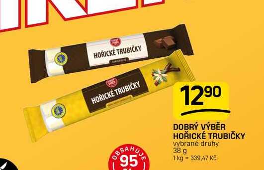DOBRÝ VÝBĚR HOŘICKÉ TRUBIČKY vybrané druhy 38 g 
