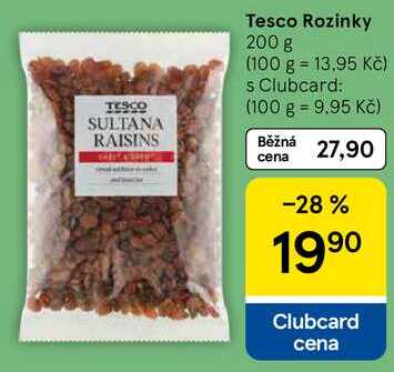 Tesco Rozinky, 200 g