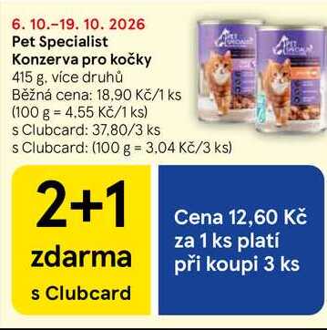 Pet Specialist Konzerva pro kočky, 415 g, více druhů