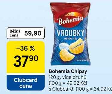 Bohemia Chipsy, 120 g, více druhů 