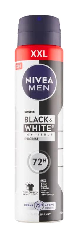NIVEA Men Antiperspirant sprej pro muže Black & White Invisible Original, 250 ml
