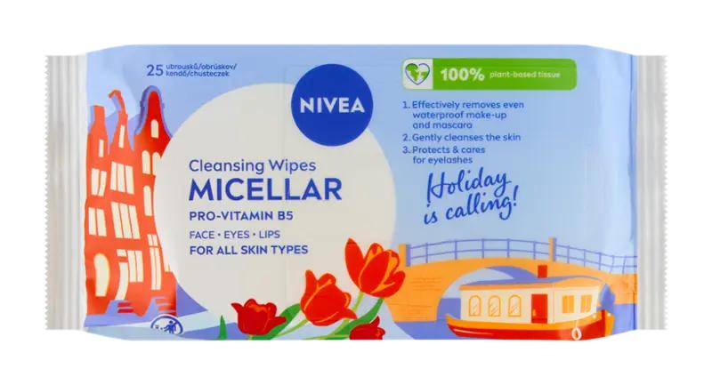 NIVEA Micelární čisticí pleťové ubrousky 3v1 Micellar, 25 ks