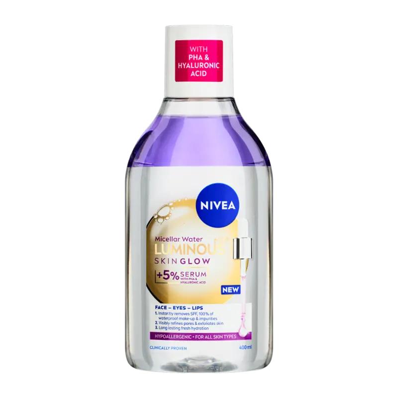 NIVEA Micelární voda Luminous Skin Glow, 400 ml