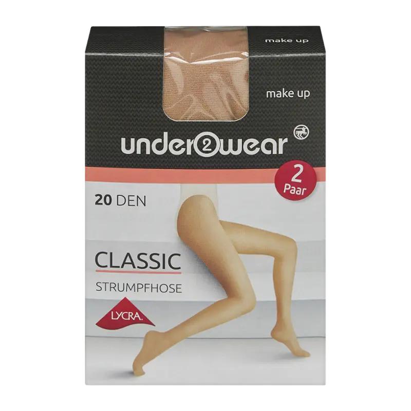 under2wear Punčochy 2pack tělové 20 DEN vel. S, 2 ks