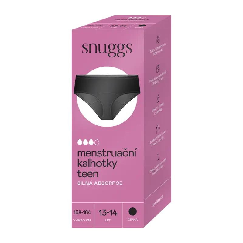 Snuggs Menstruační kalhotky Teen Černá 13–14 let, 1 ks