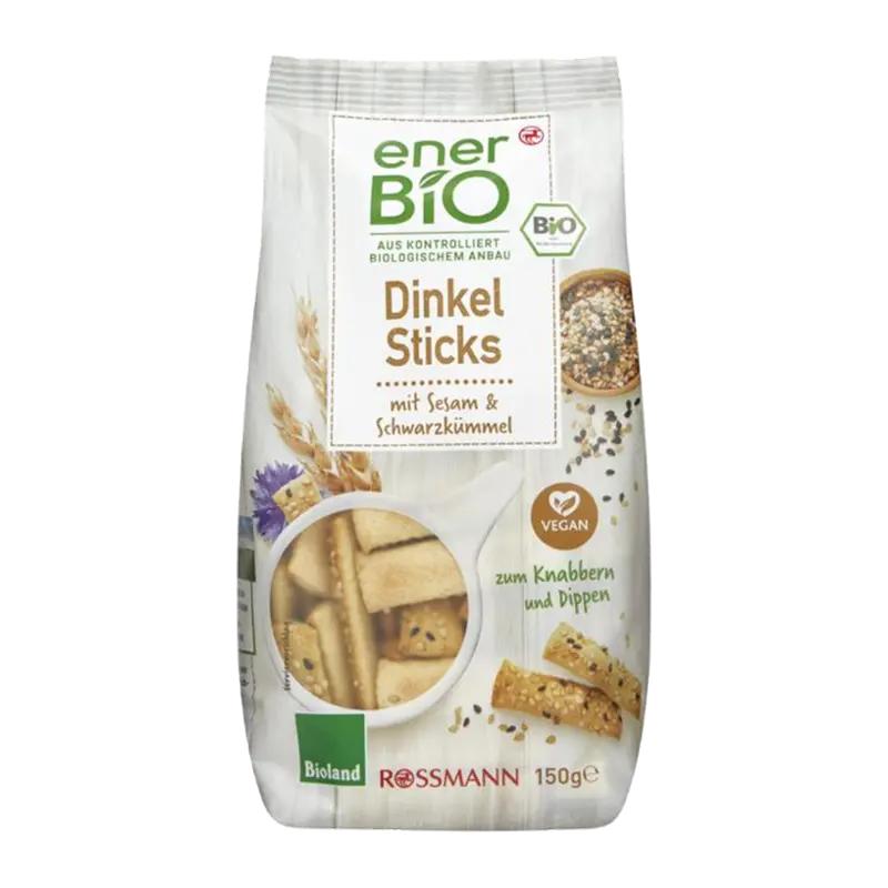 enerBiO Špaldové tyčinky se sezamem a kmínem, 150 g