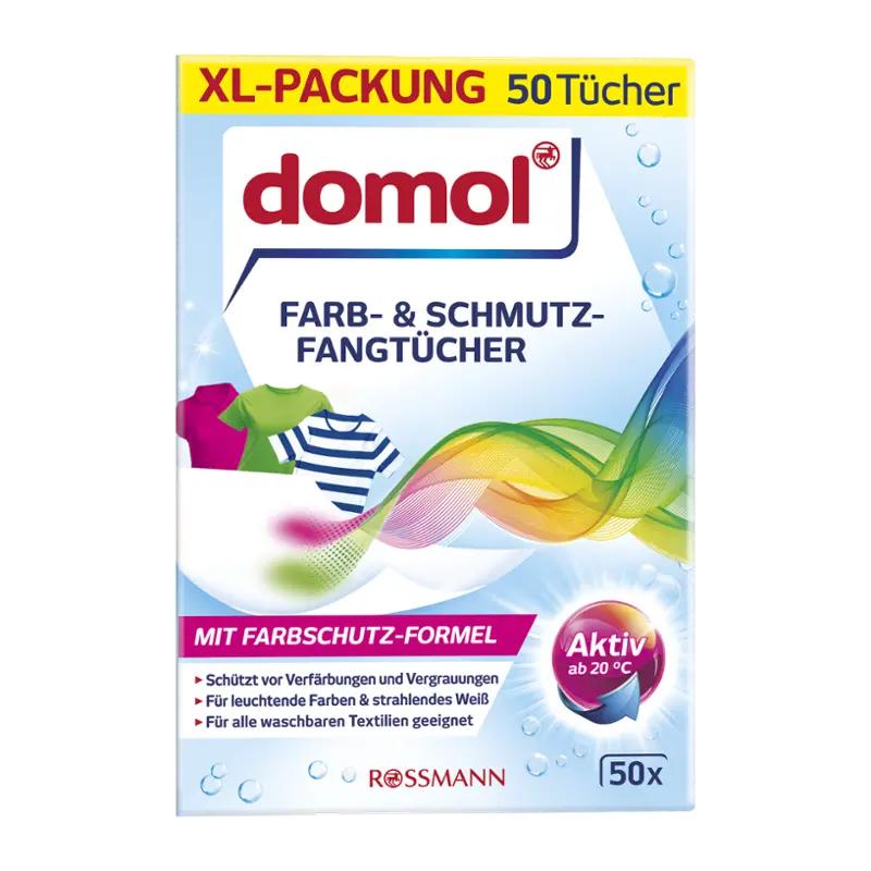 Domol Prací ubrousky proti obarvení prádla XL, 50 ks
