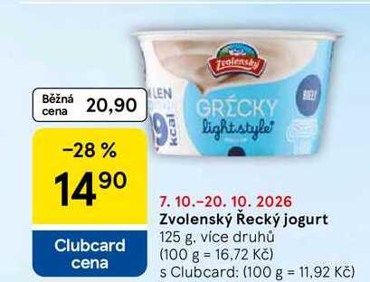Zvolenský Řecký jogurt, 125 g, více druhů
