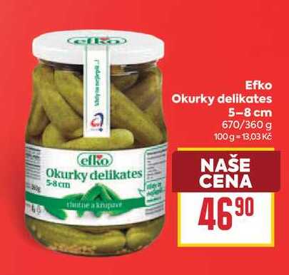 Efko Okurky delikates 5-8 cm 670/360 g 