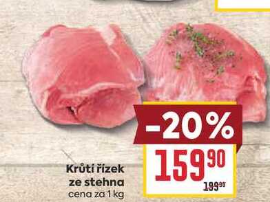 Krůtí řízek ze stehna cena za 1 kg
