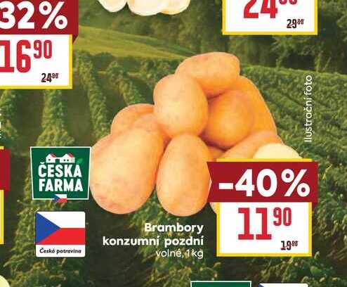 Brambory potravina konzumní pozdní volné,1kg 