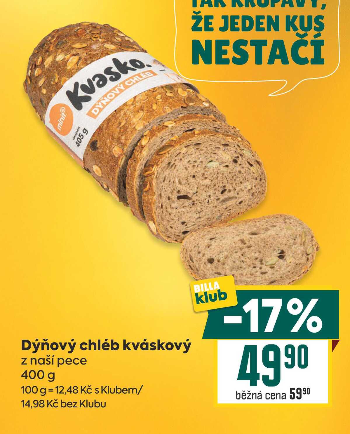Dýňový chléb kváskový z naší pece 400 g