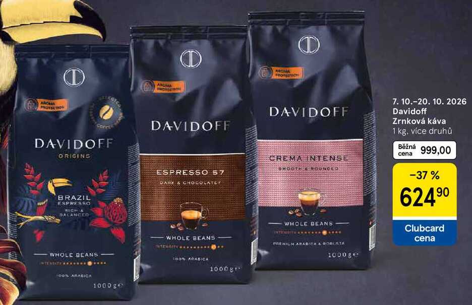 Davidoff Zrnková káva, 1 kg, více druhů