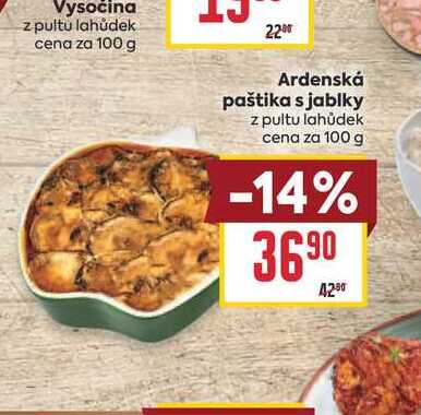 Ardenská paštika s jablky z pultu lahůdek cena za 100 g 