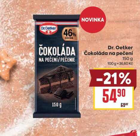 Dr. Oetker Čokoláda na pečení 150 g 