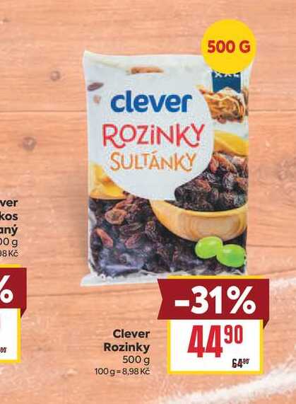 Clever Rozinky 500 g
