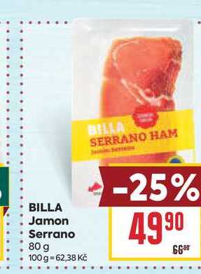 BILLA Jamon Serrano 80 g 