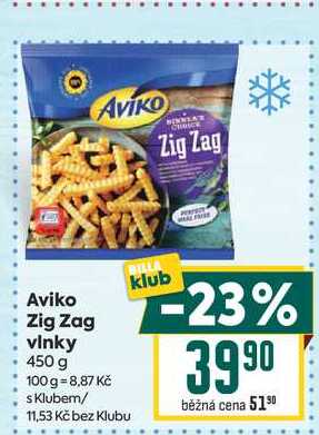 Aviko Zig Zag vlnky 450 g 