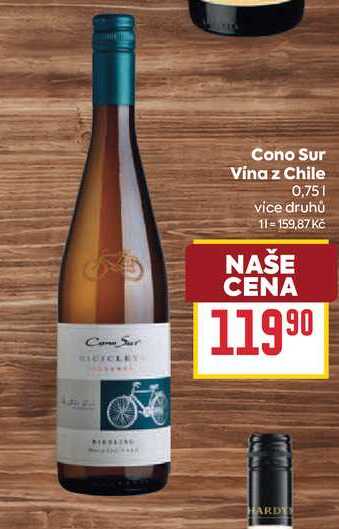 Cono Sur Vína z Chile 0,75l 