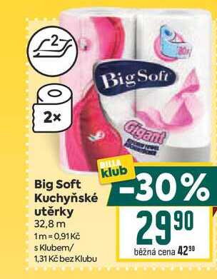 Big Soft Kuchyňské utěrky 32,8 m