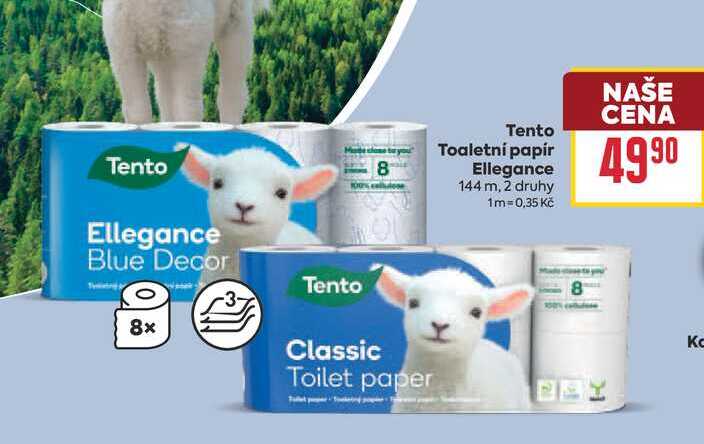 Tento Toaletní papír Ellegance 144 m