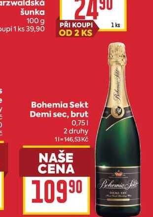 Bohemia Sekt Demi sec, brut 0,75l
