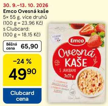 Emco Ovesná kaše, 5x 55 g, více druhů 