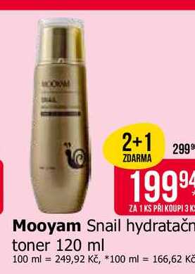 Mooyam Snail hydratačn toner 120 ml