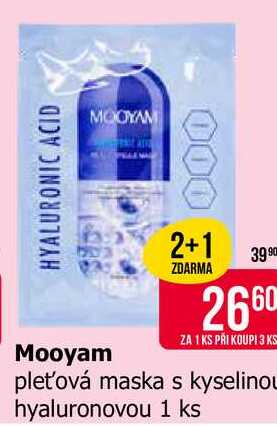 Mooyam pleťová maska s kyselinou hyaluronovou 1 ks