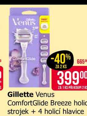 Gillette Venus ComfortGlide Breeze holic strojek +4 holicí hlavice 