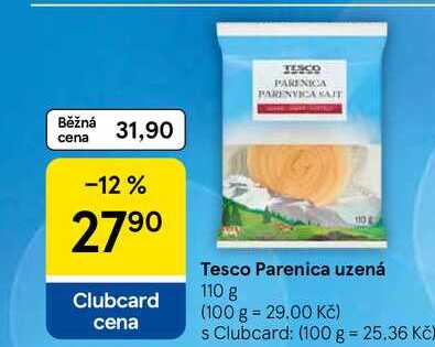 Tesco Parenica uzená, 110 g
