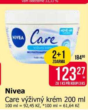 NIVEA Care výživný krém 200 ml 