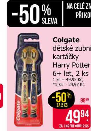 Colgate dětské zubní kartáčky Harry Potter 6+ let, 2 ks 