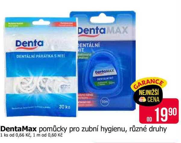 DentaMax pomůcky pro zubní hygienu, různé druhy