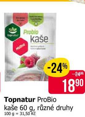 Topnatur ProBio kaše 60 g, různé druhy