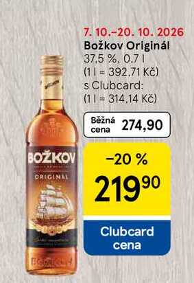 Božkov Originál 37.5 %, 0.7 l