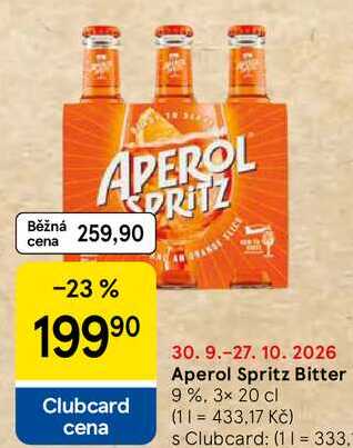 Aperol Spritz Bitter 9%, 3× 20 cl 