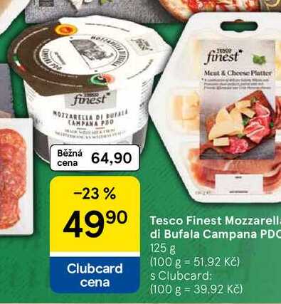 Tesco Finest Mozzarell di Bufala Campana PDC, 125 g  
