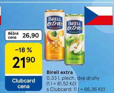 Birell extra, 0,33 l