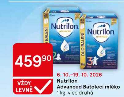 Nutrilon Advanced Batolecí mléko, 1 kg