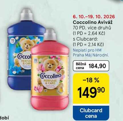Coccolino Aviváž, 70 PD, více druhů