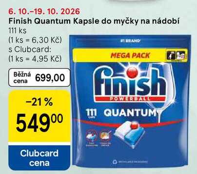 Finish Quantum Kapsle do myčky na nádobí, 111 ks