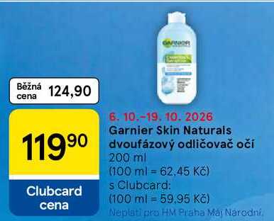 Garnier Skin Naturals dvoufázový odličovač očí, 200 ml  