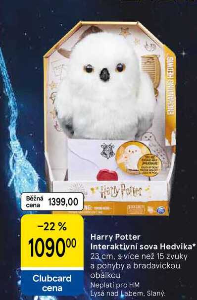 Harry Potter Interaktivni sova Hedvika, 23 cm